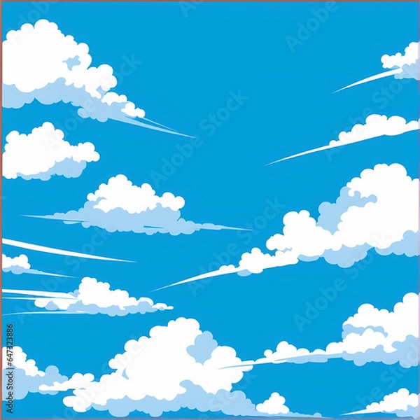 Obraz blue sky with clouds