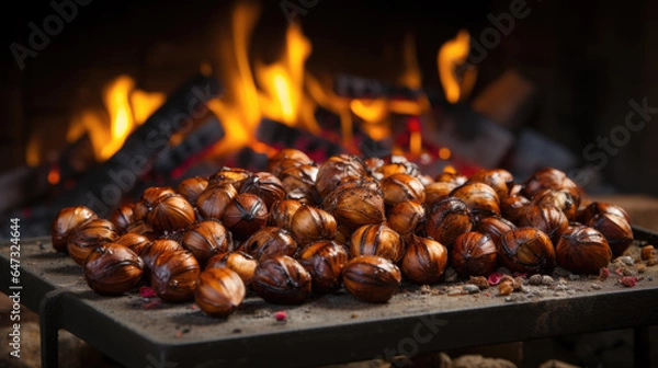 Obraz Roast Chestnuts by an Open Fire