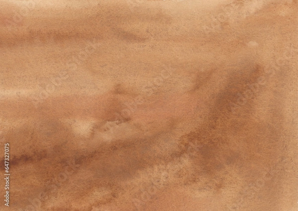 Obraz 紙の質感のあるにじんだ茶色の水彩の背景素材
