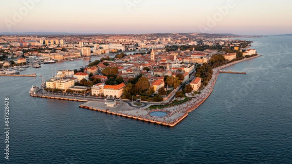 Obraz Zegar sloneczny, Zadar zachod slonca 