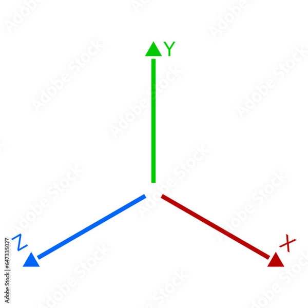 Fototapeta XYZ Coordinate System On White Background.