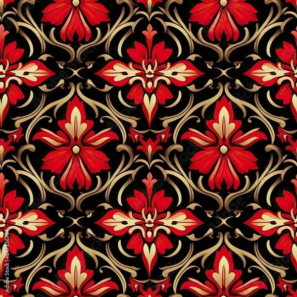 Obraz Gothic Victorian Pattern Generative AI 