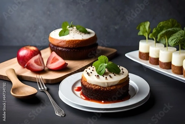 Obraz cake with strawberry