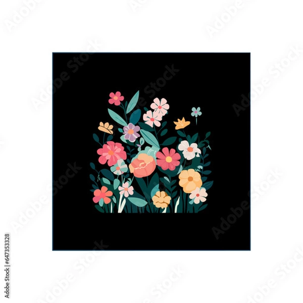 Obraz Vector botanical wall arts, with flowers