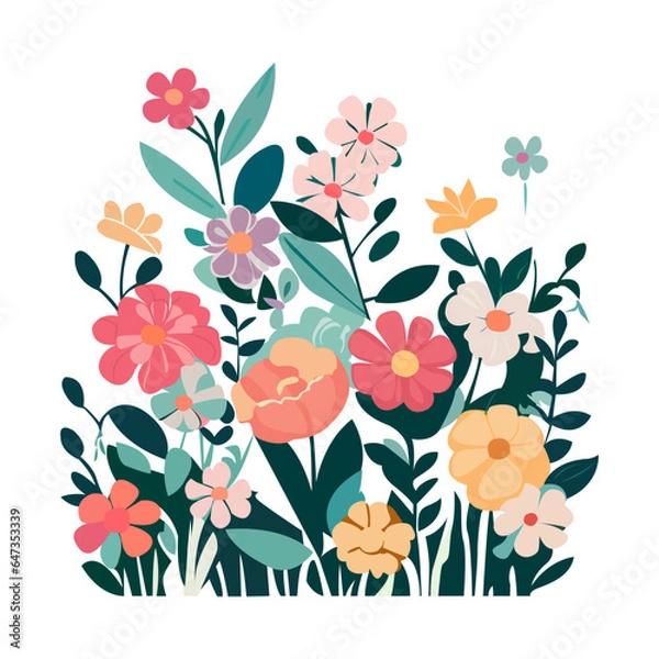 Obraz Vector botanical wall arts, with flowers