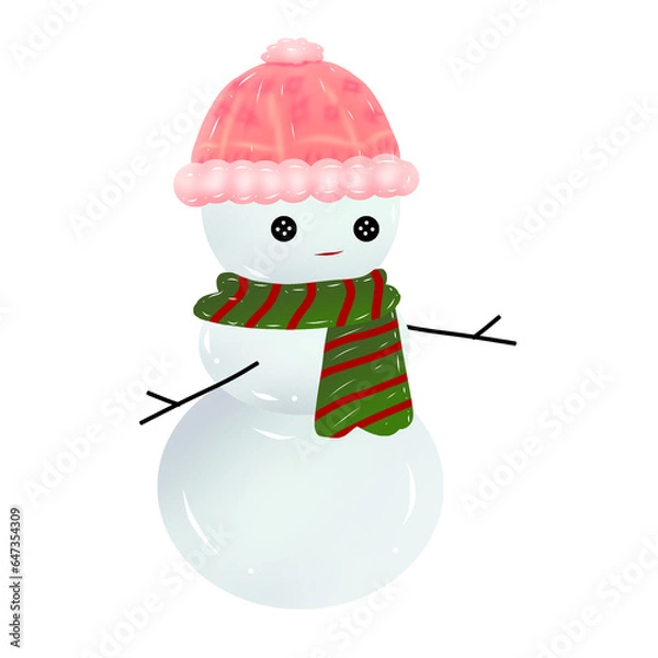 Fototapeta Cute snowman