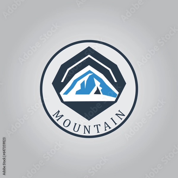Fototapeta square mountain idea logo concept