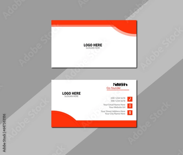 Obraz business card design template.