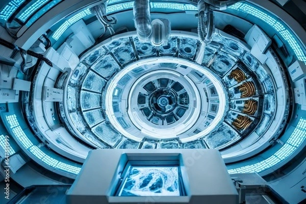Fototapeta Futuristic Robotics: Advanced Tunnel Technology for Teleportation