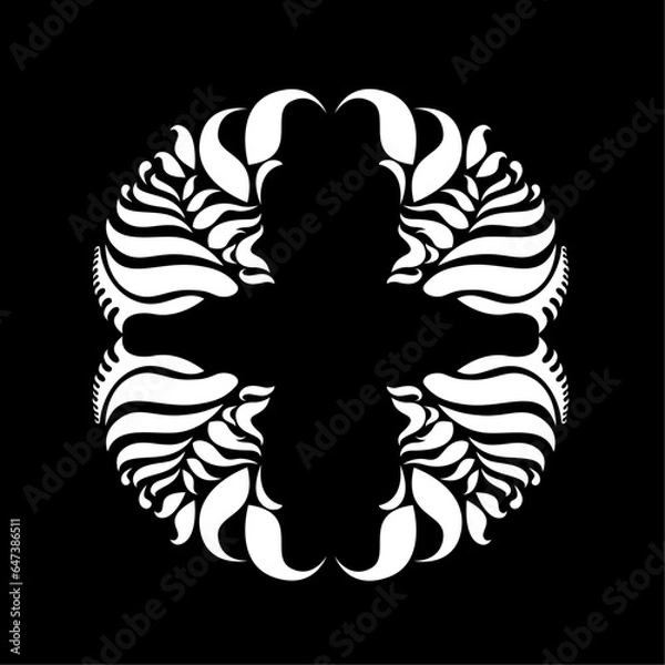 Fototapeta Decorative calligraphic elements in vignette and flourish style. Ornate abstract texture with flourish motifs. Vector Illustration