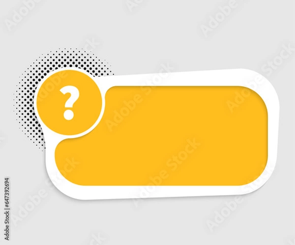 Fototapeta Text frame with question