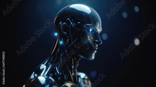Fototapeta Robot artificial intelligence 