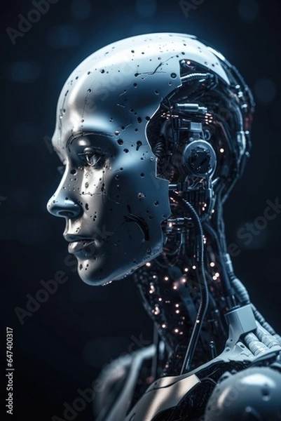 Fototapeta human like artificial intelligence robot