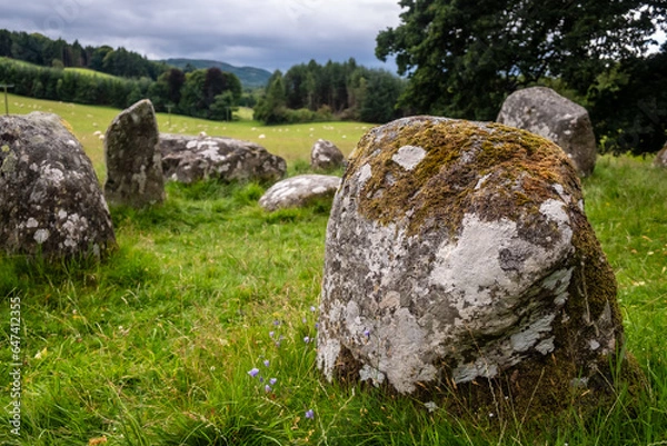 Fototapeta Croft Moraig stone circle, Scotland