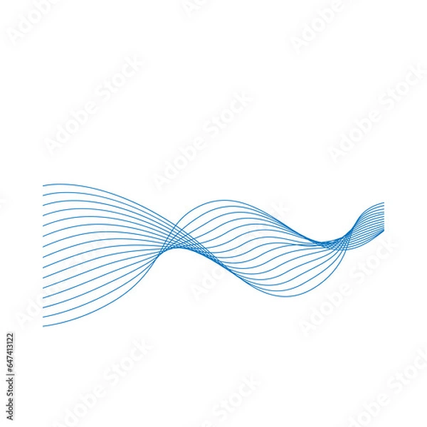 Obraz Blue line wave