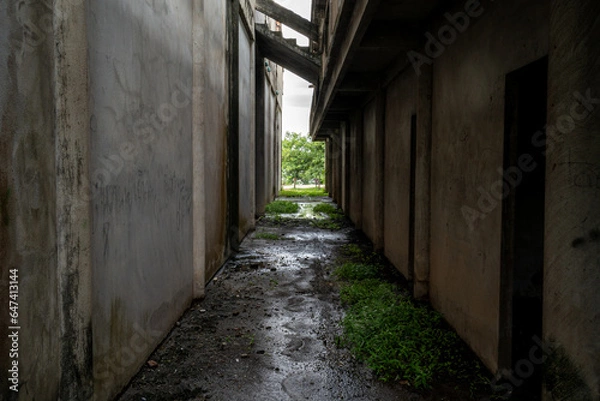 Fototapeta Abandoned resort in upcountry Thailand