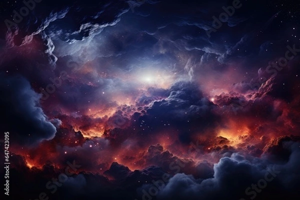 Fototapeta Nebula plain texture background - stock photography