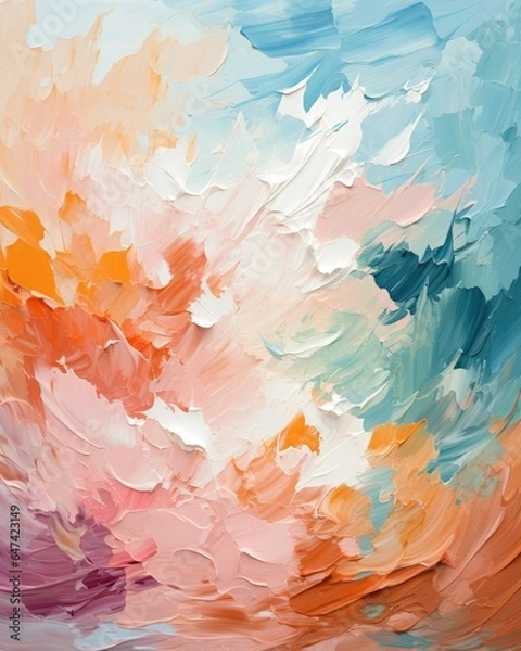 Fototapeta Oil paint plain texture background - stock photography