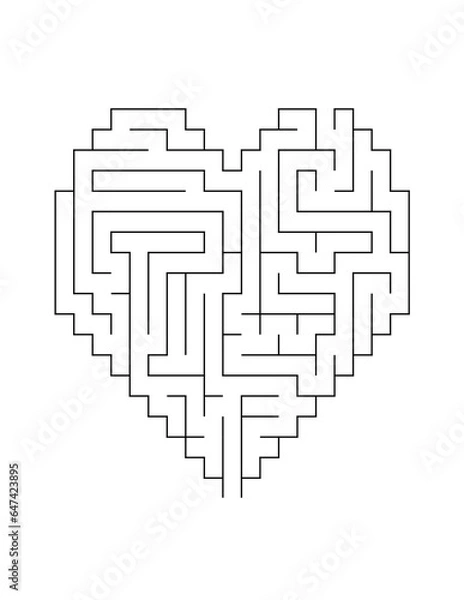 Obraz Maze shaped like a heart