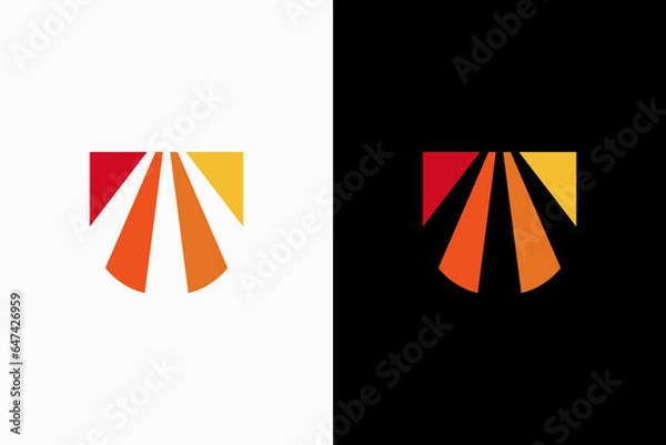 Obraz letter u with road logo