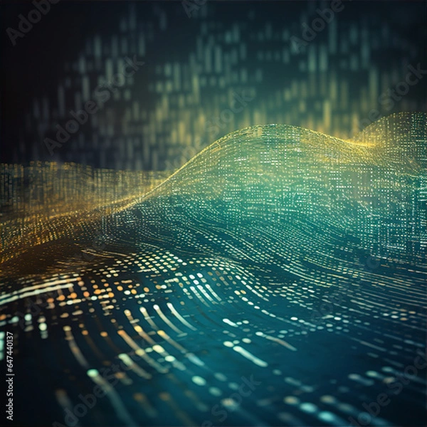 Fototapeta abstract binary code, this design was generated by an artificial intelligence	