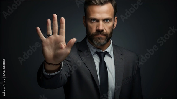 Obraz man in suit, this design was generated by an artificial intelligence	