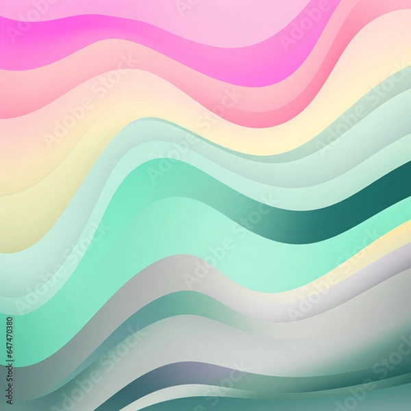Fototapeta Abstract background with multicolored wavy lines. Vector illustration., Dynamic Effect Abstract Background