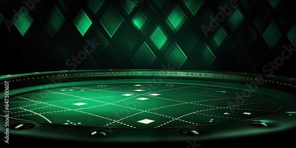 Obraz A green casino table with a diamond pattern