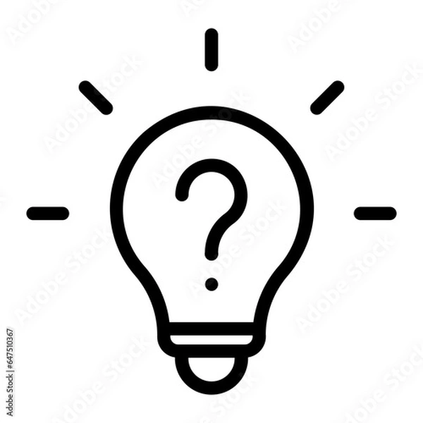 Obraz question mark line icon