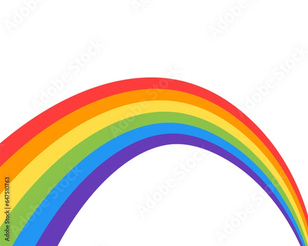 Fototapeta Curve colorful rainbow line flat design illustration vector
