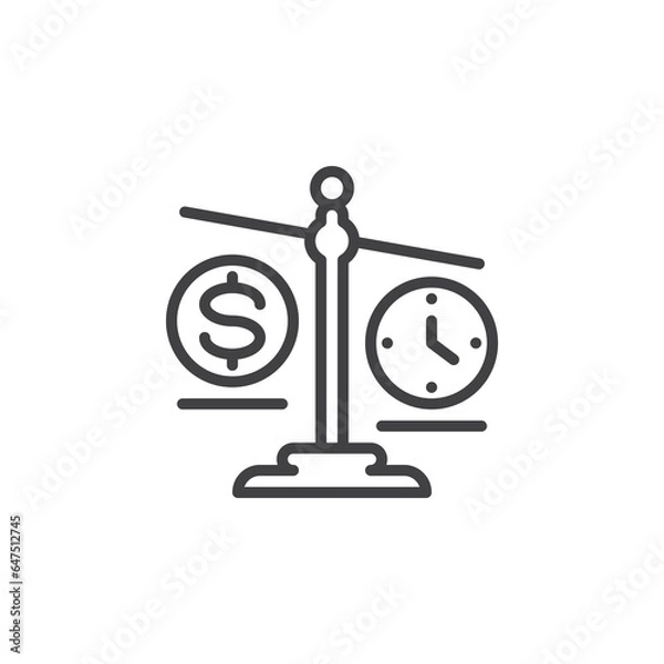 Fototapeta Cost Benefit Analysis line icon