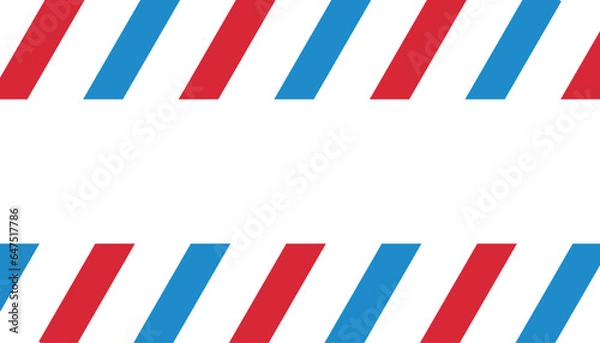 Fototapeta Red, Blue, White diagonal stripes pattern from left to right vector illustration.