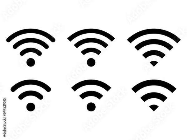 Obraz Wi-Fiのアイコンセット