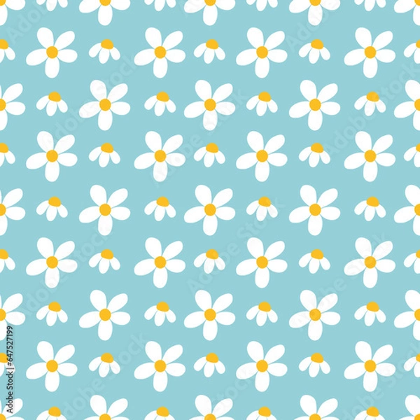 Fototapeta Beautiful floral seamless pattern with hand drawn elements vector