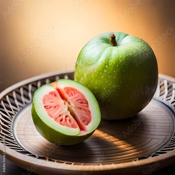 Obraz Guava in a plate Created using generative AI tools