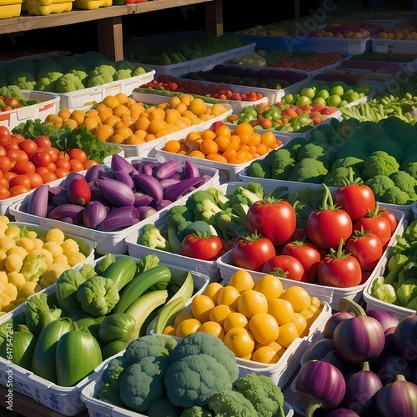 Obraz 美味しそうな色とりどりの健康そうな野菜