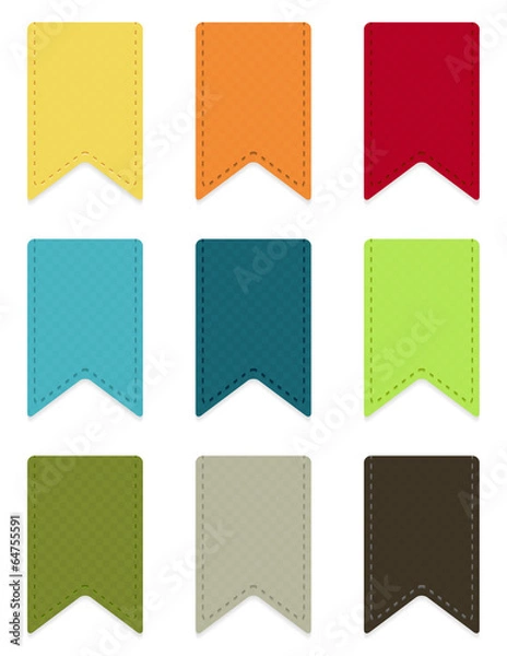 Fototapeta 9 colorful ribbons collection