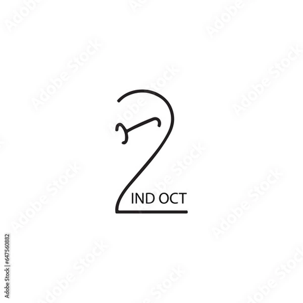 Obraz 2 Oct gandhi vector illustration