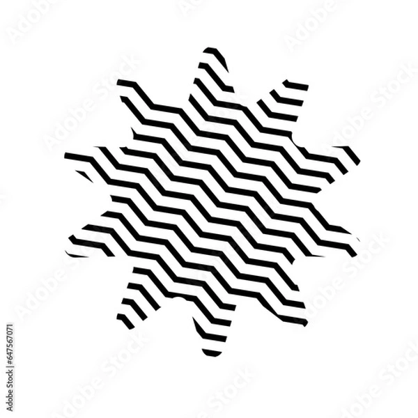 Obraz Geometric Memphis Line Wavy