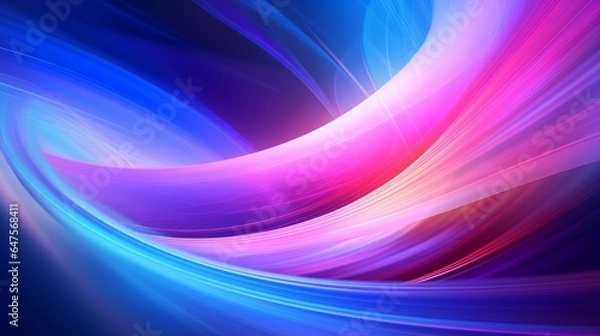 Fototapeta mesmerizing abstract blue purple colorful spectrum translucent glowing vortex shape surrounded with vibrant color lights