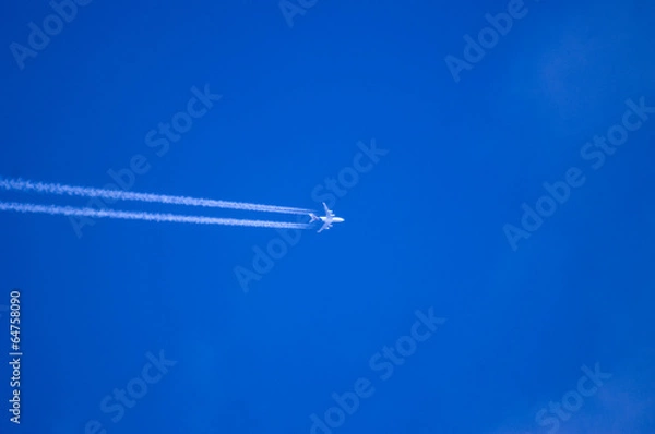Fototapeta Estela de avión, Chemtrail