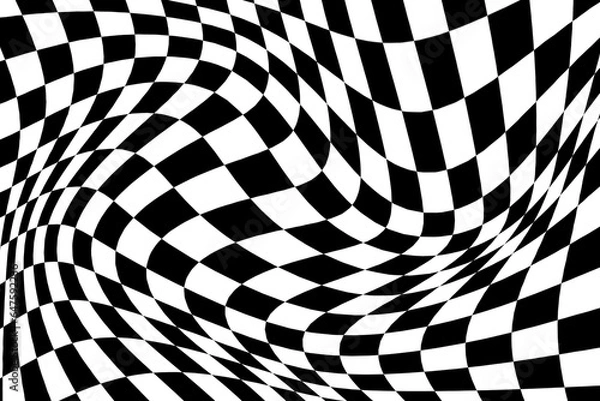 Fototapeta Abstract checkered pattern seamless movement background