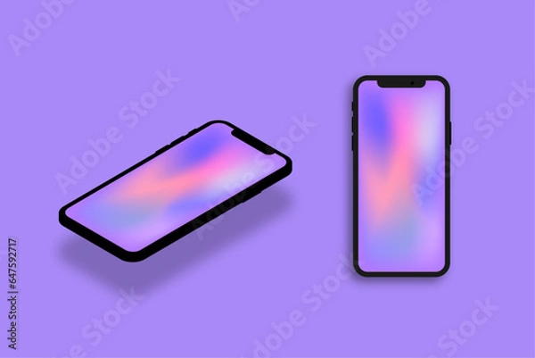 Obraz Vector mobile phone screens