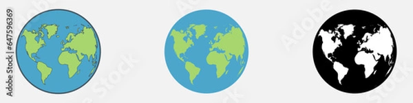 Fototapeta Planet Earth vector set