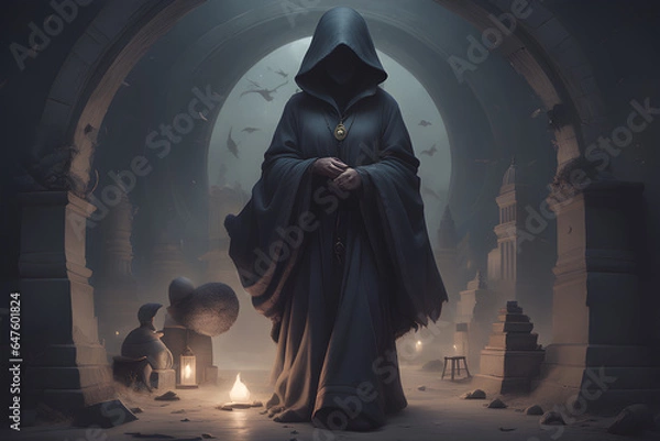 Fototapeta Draw a monk in closed training.
Generative AI