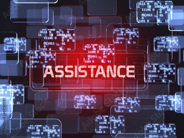 Obraz Assistance screen concept