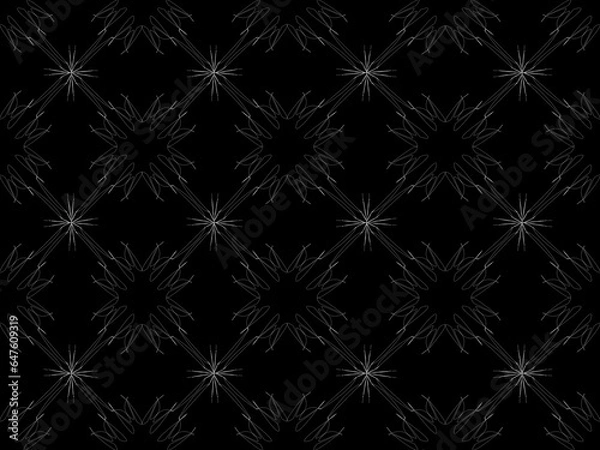 Obraz black and white seamless pattern