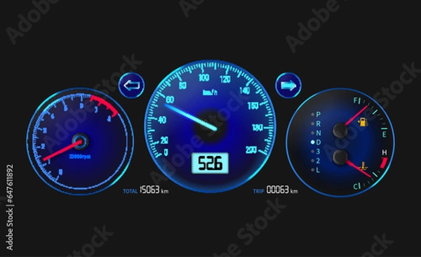 Obraz Car Dashboard Realistic