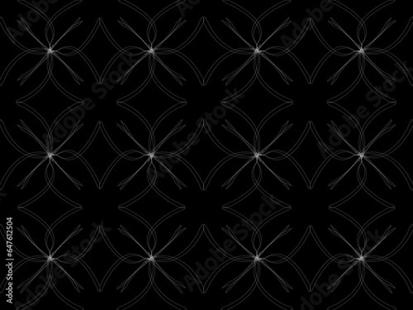 Obraz black and white seamless pattern