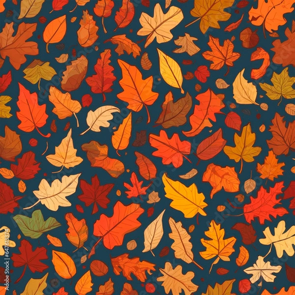 Fototapeta autumn leaves pattern
